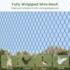 Large metal chicken coop, walk-in chicken coop, galvanized wire poultry chicken coop, rabbit duck coop with waterproof and UV protection cover for out