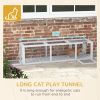 PawHut Outdoor Cat Tunnel with Extendable Design, 59" L Wooden Cat Run with Weather Protection, Connecting Inside and Outside, for Deck Patios, Balcon