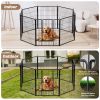 Dog Playpen Indoor Outdoor, 32" Height 8 Panels Fence with Anti-Rust Coating, Metal Heavy Portable Foldable Dog Pen for Large, Medium Small Dogs RV Ya