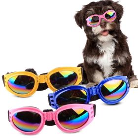 Pet Sunglasses For Dog & Cat; Foldable Dog Glasses For Outdoor; Cat Sunglasses; Pet Accessories (Color: Red, size: One-size)