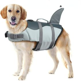 Dog Life Jacket Shark; Dog Lifesaver Vests with Rescue Handle for Small Medium and Large Dogs; Pet Safety Swimsuit Preserver for Swimming Pool Beach B (colour: Rose, size: S)