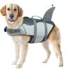 Dog Life Jacket Shark; Dog Lifesaver Vests with Rescue Handle for Small Medium and Large Dogs; Pet Safety Swimsuit Preserver for Swimming Pool Beach B