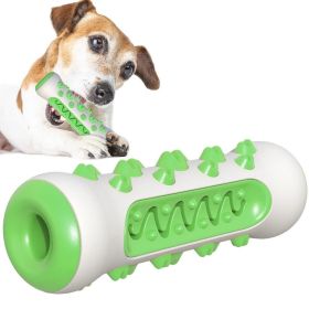 Dog Squeaky Toys for Aggressive Chewers, Tough Toothbrush Dog Chew Toy, Nearly Indestructible Rubber Toys for Pet Training, Teeth Cleaning, Playing an (Color: Green)