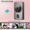 1pc smart wireless doorbell, smart 2.4G WIFI video doorbell, Tuya APP smart system control, two-way intercom, night vision function, video call, home