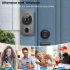 1pc smart wireless doorbell, smart 2.4G WIFI video doorbell, Tuya APP smart system control, two-way intercom, night vision function, video call, home