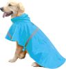 Dog Raincoats for Large Dogs with Reflective Strip Hoodie; Rain Poncho Jacket for Dogs