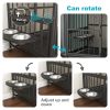 Modern Kennel Dogs room up to 60 LB, Dog crate furniture with Multi-Purpose Rremovable Ttray, Double-Door Dog House, lift Panel, 360 Degree Rotation -